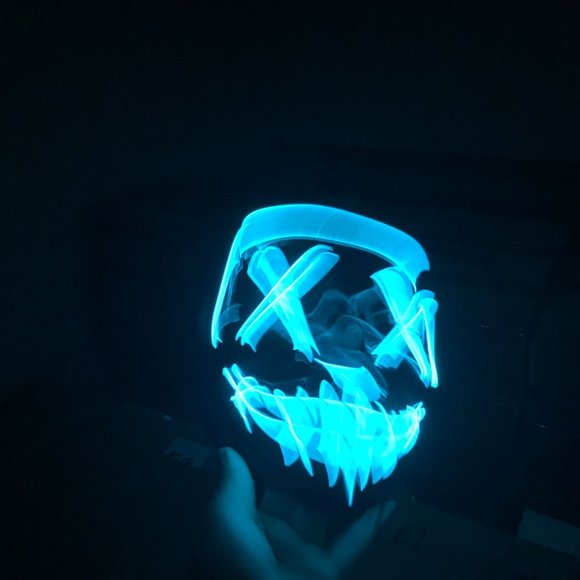Halloween LED Light Mask Halloween Costume Supplies for Festival ICE BLUE - Picture 11 of 11